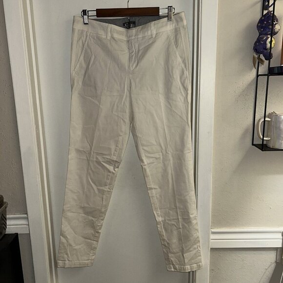 Vince Ivory Business Casual Tapered Pocketed Trouser Pants Size 6 - Picture 2 of 11